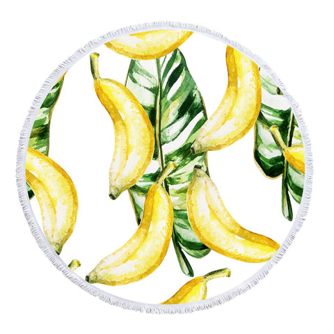 Image of Banana Beach Round Towel Set - Beddingify