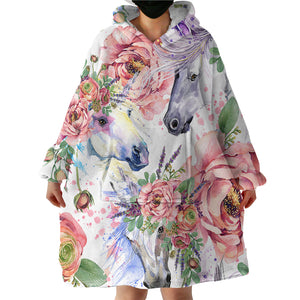 Sparrows & Flowers SWLF1645 Hoodie Wearable Blanket