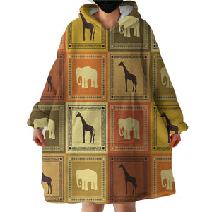 Animal Boxes SWLF1994 Hoodie Wearable Blanket