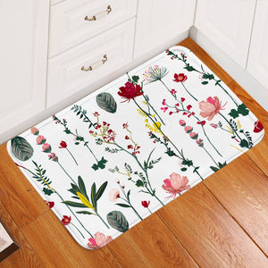 Pretty Plants White Door Mat