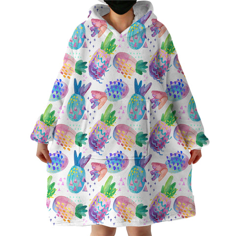 Image of Pineapples SWLF0748 Hoodie Wearable Blanket