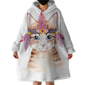 Tribal Cat SWLF2419 Hoodie Wearable Blanket