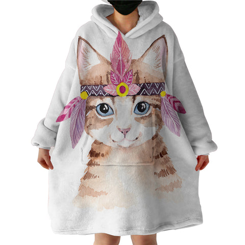 Image of Tribal Cat SWLF2419 Hoodie Wearable Blanket