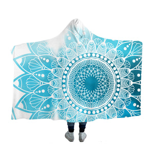 Aquatic Mandala SW1107 Hooded Blanket