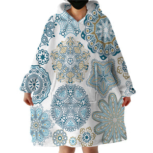 Snowflakes SWLF0074 Hoodie Wearable Blanket