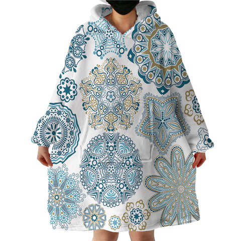 Image of Snowflakes SWLF0074 Hoodie Wearable Blanket