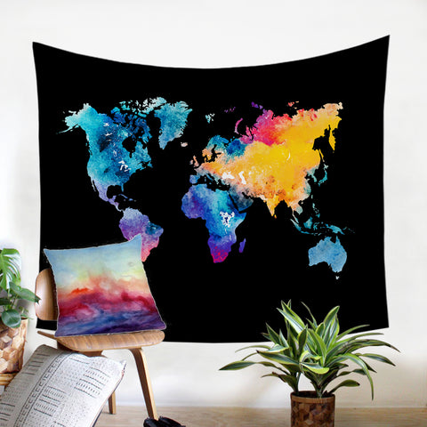 Image of World Map SW0764 Tapestry