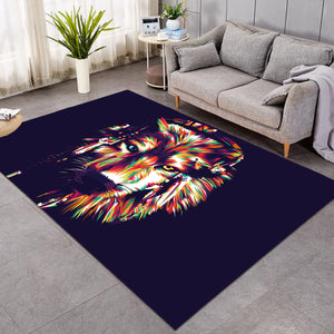 Multicolored Tribal Wolf SW0469 Rug