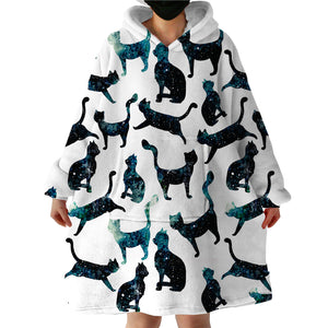 Cat Shadows SWLF0499 Hoodie Wearable Blanket