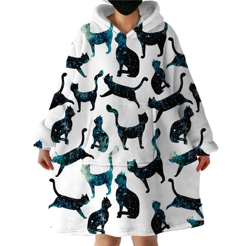 Image of Cat Shadows SWLF0499 Hoodie Wearable Blanket