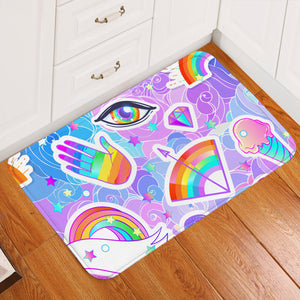 Rainbow Icons Dreamy Door Mat