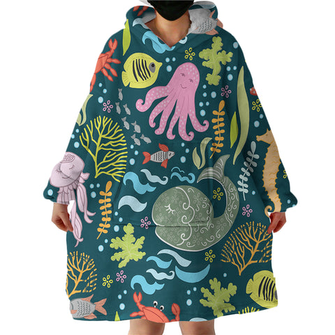 Image of Ocean SWLF1884 Hoodie Wearable Blanket