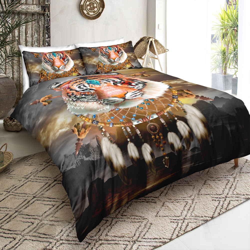 Tribal Dreamcatcher Tiger Bedding Set - Beddingify