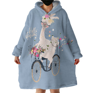 Spring Llama SWLF1677 Hoodie Wearable Blanket