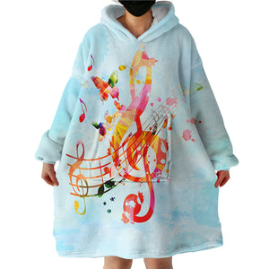 Spring Treble Clef SWLF1507 Hoodie Wearable Blanket