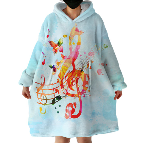 Image of Spring Treble Clef SWLF1507 Hoodie Wearable Blanket