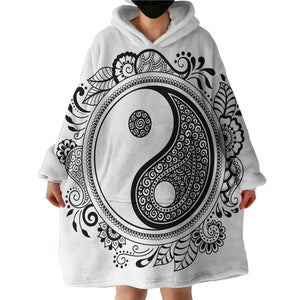Stylized Yin Yang SWLF2480 Hoodie Wearable Blanket