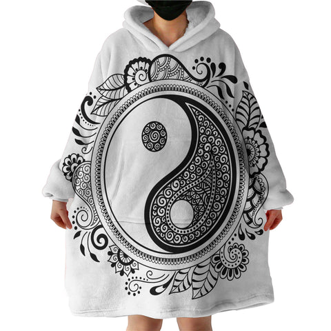 Image of Stylized Yin Yang SWLF2480 Hoodie Wearable Blanket