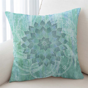 Green Aura Mandala Cushion Cover - Beddingify