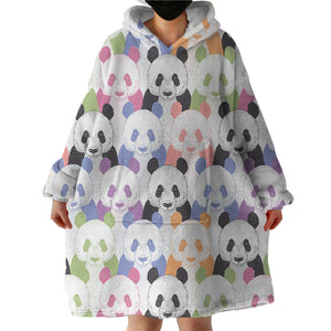 Panda Themed SWLF2043 Hoodie Wearable Blanket