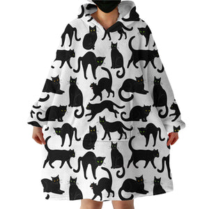 Cat Shadows SWLF1828 Hoodie Wearable Blanket