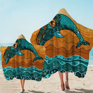 Leaping Dolphin Harmony Hooded Towel