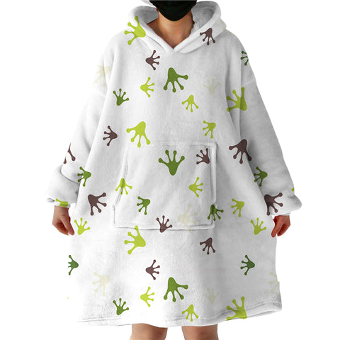 Image of Frog Footprint SWLF0664 Hoodie Wearable Blanket