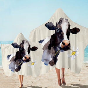 Milk Cow Mugshot Hooded Towel