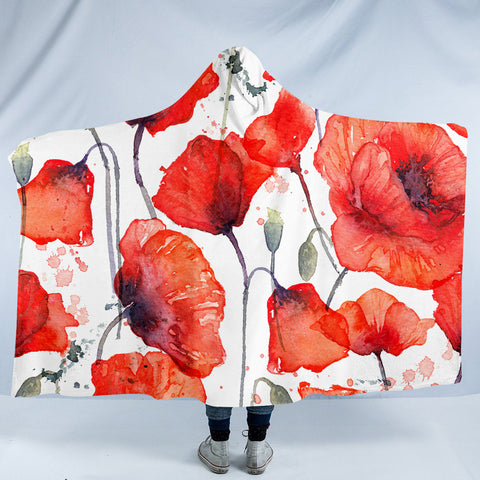 Image of Orange Blossom SW0849 Hooded Blanket