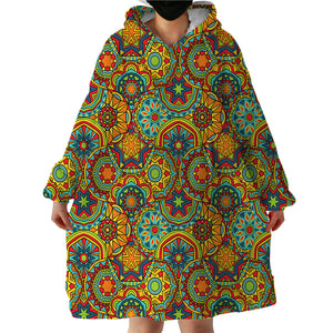 Colorful Patterns SWLF1840 Hoodie Wearable Blanket