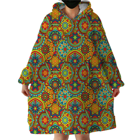 Image of Colorful Patterns SWLF1840 Hoodie Wearable Blanket