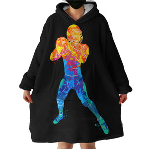 Football Player SWLF0638 Hoodie Wearable Blanket