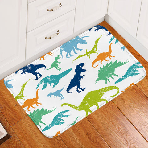 Image of Dino Silhouettes Door Mat