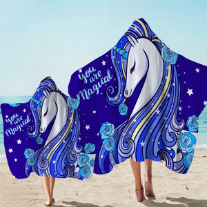 Icy Unicorn Magical Hooded Towel