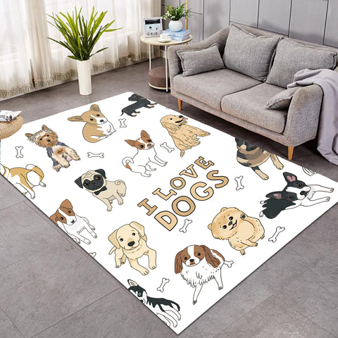 Image of I Love Dogs SW0001 Rug
