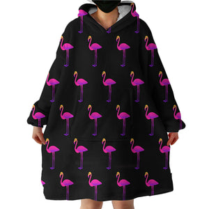 Flamingos SWLF1751 Hoodie Wearable Blanket