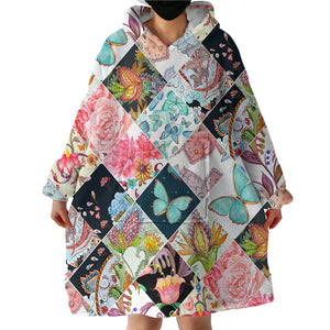 Butterfly Tiles SWLF1177 Hoodie Wearable Blanket
