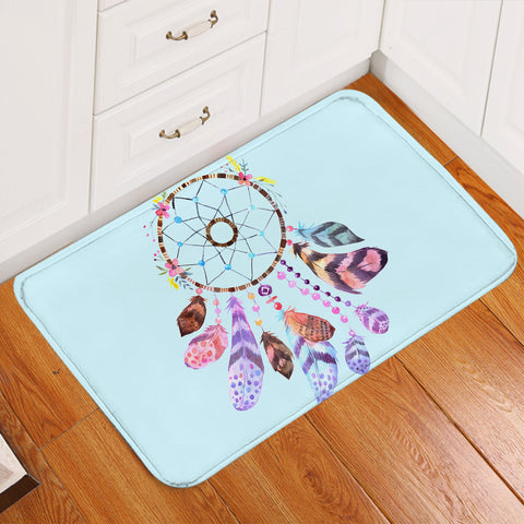 Image of Dream Catcher Light Blue Door Mat