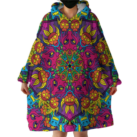 Image of Trippy Alien SWLF2474 Hoodie Wearable Blanket