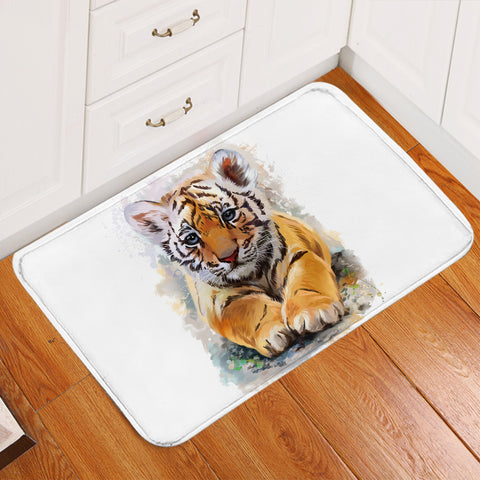 Image of Cute Tiger Cub Door Mat