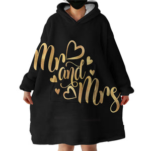 Mr & Mrs SWLF0466 Hoodie Wearable Blanket