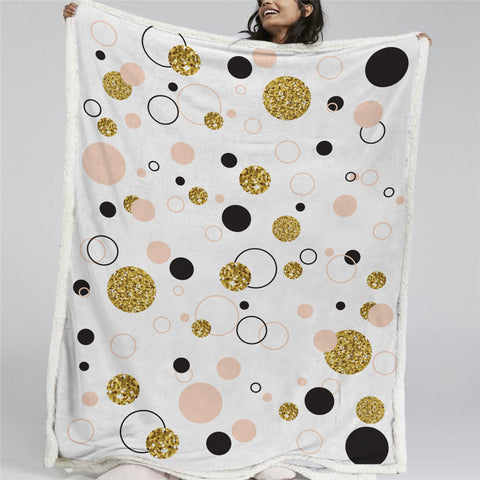 Image of Bling Round Sherpa Fleece Blanket - Beddingify