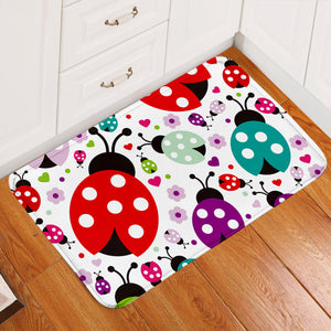 Colorful Ladybugs Door Mat