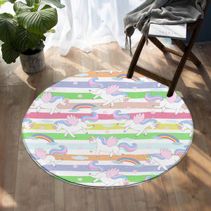 Rainbow Unicorn SW1566 Round Rug