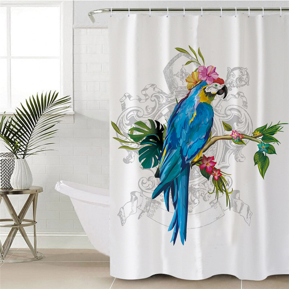 Flowery Parrot SSR013084232 Shower Curtain