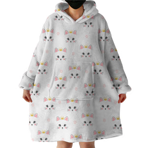 Cat Themed SWLF2318 Hoodie Wearable Blanket