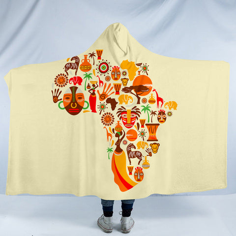 Image of Iconic Africa SW0826 Hooded Blanket