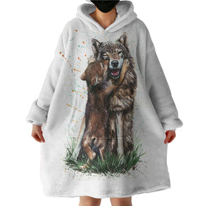 Wild Wolves SWLF2081 Hoodie Wearable Blanket