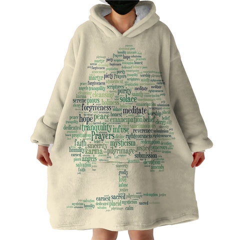 Image of Tree Of Words SWLF2844 Hoodie Wearable Blanket