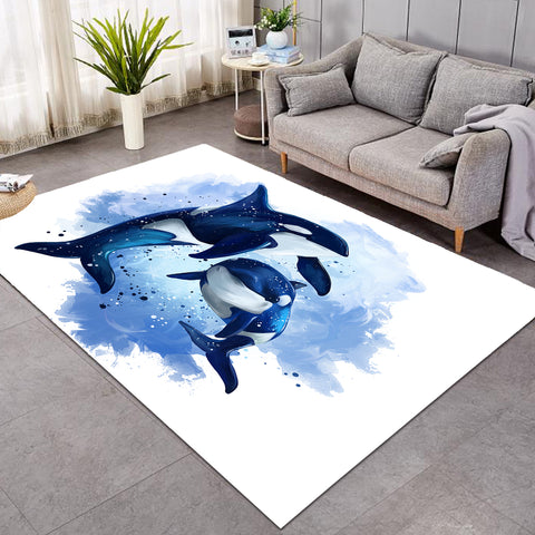 Image of Blue Killer Dolphins SW0881 Rug